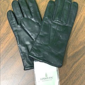 London Fog leather large gloves women